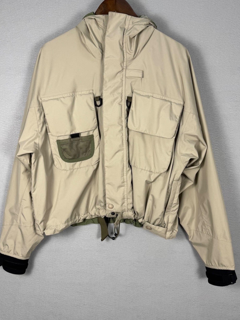 Vintage Cabela's Fishing Wading Jacket Men's M Short Tan